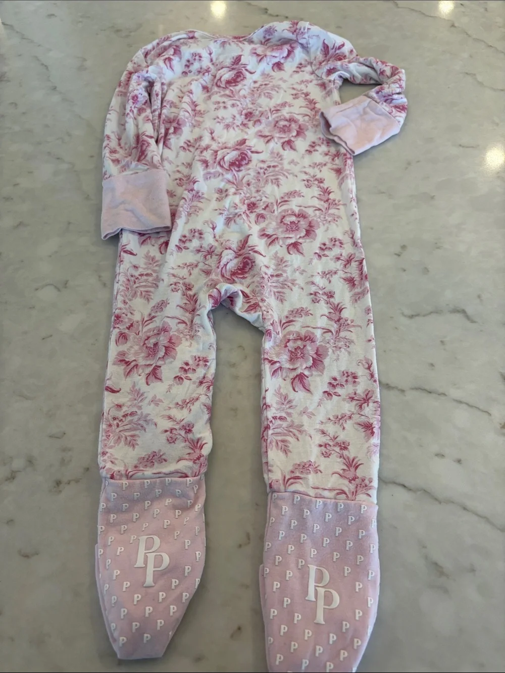Posh Peanut Pink Floral Convertible One-Piece Sleeper